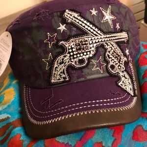 Purple Pistols Bling Hat